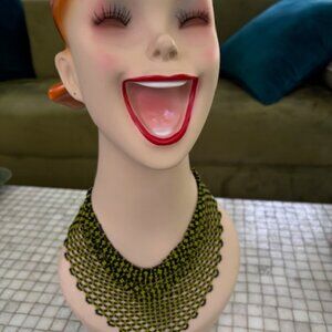 Native American Beaded Shawl Collar Necklace